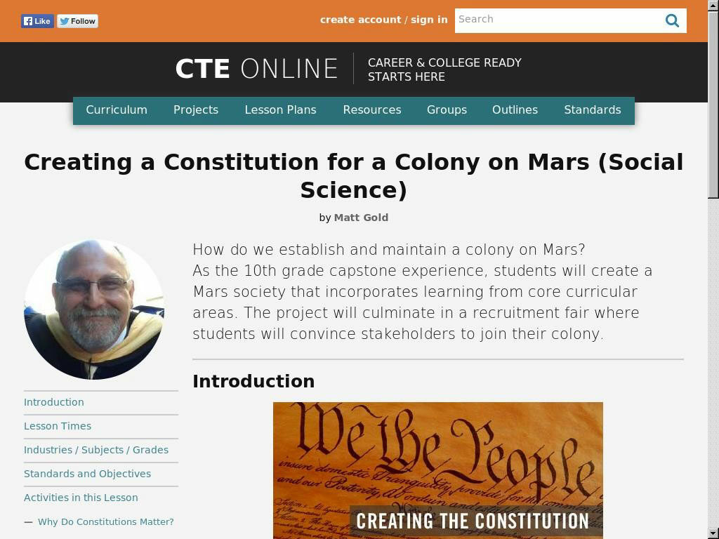 Creating a Constitution for a Colony on Mars